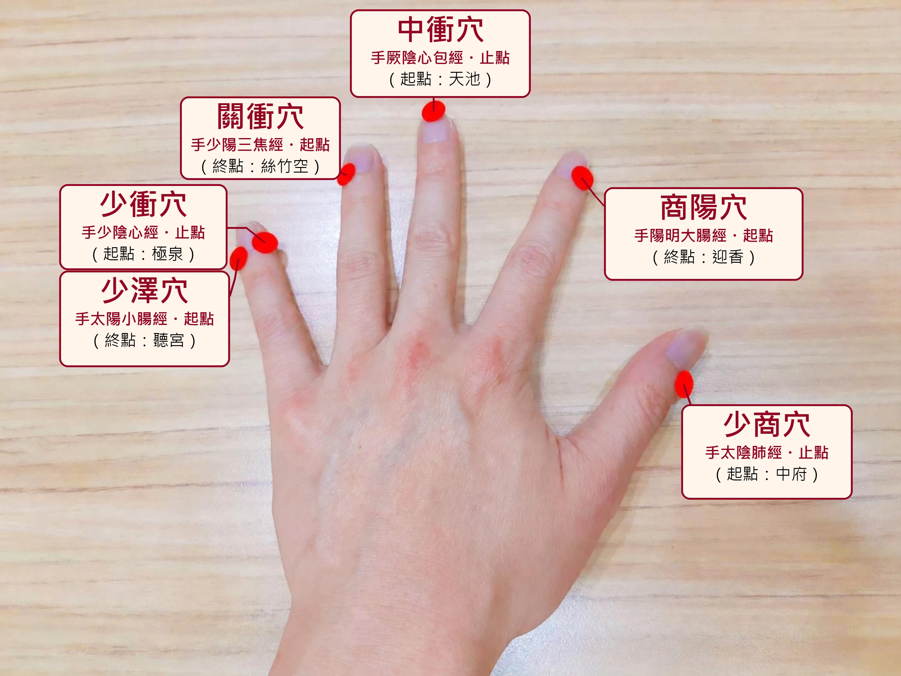 手經絡起止點